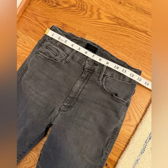 MOTHER Denim High Waist Looker Ankle Fray Lighting Up Lanterns Size 27